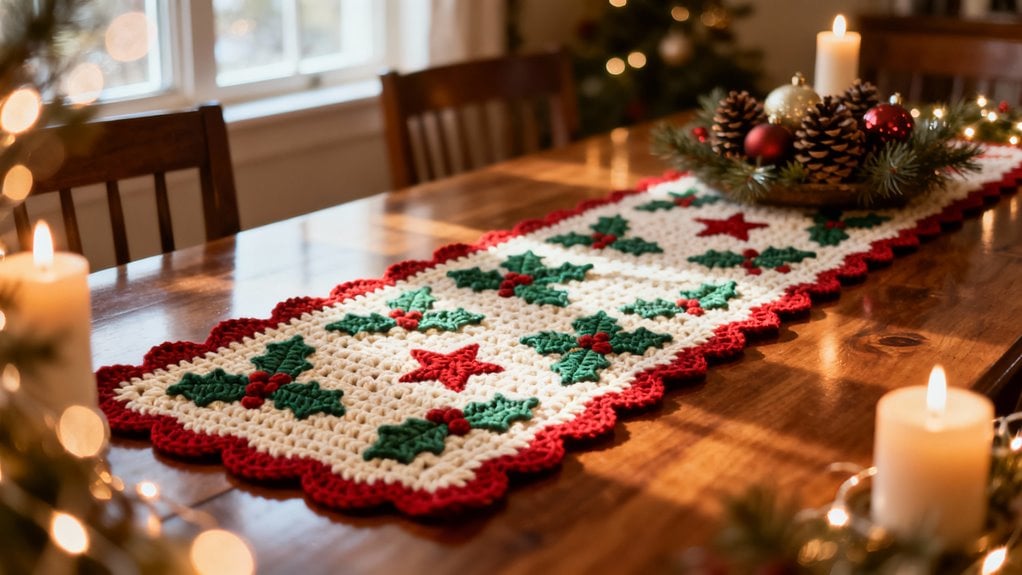 22 Amazing Crochet Christmas Table Runner You Will Love!