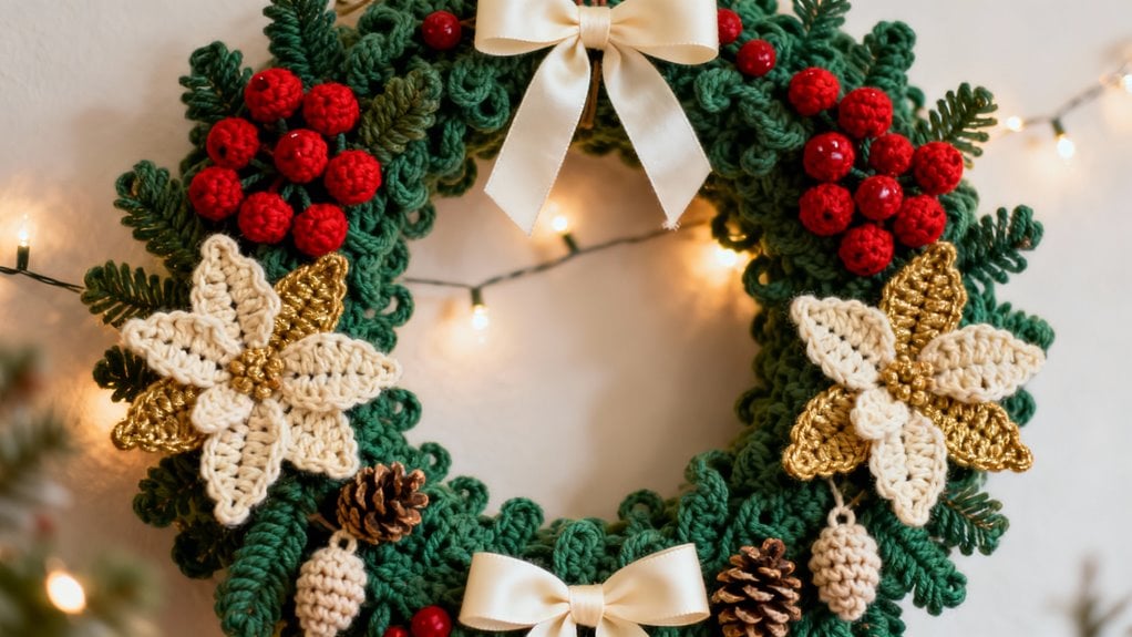 22 Amazing Crochet Christmas Wreath You Will Love!