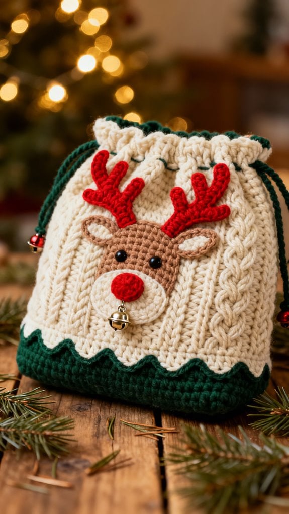 crochet whimsical reindeer motifs