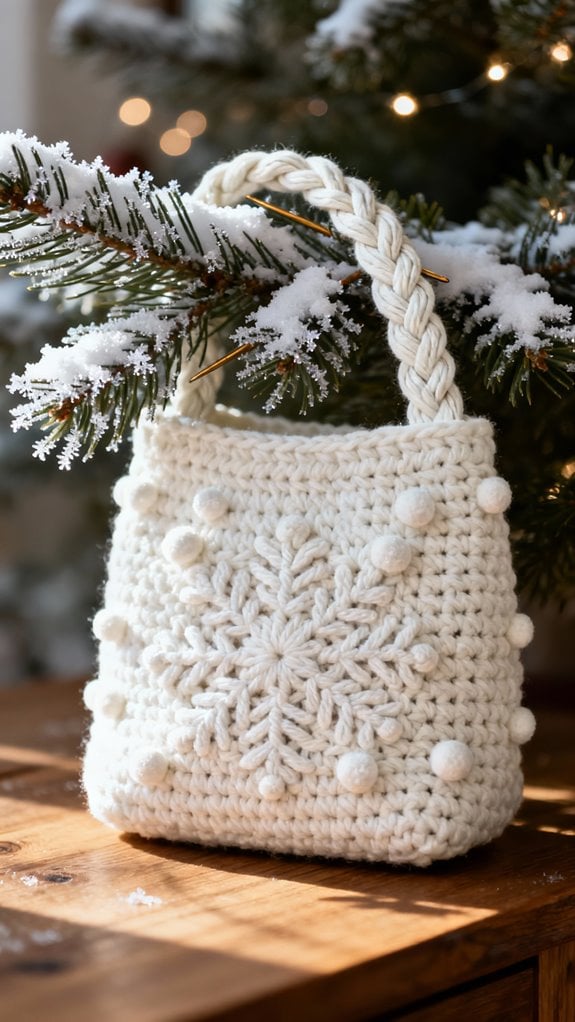 elegant winter crochet bag