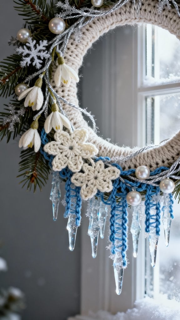 ethereal winter wreath design