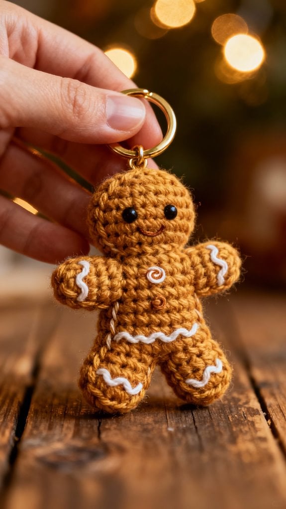 gingerbread man keychain pattern