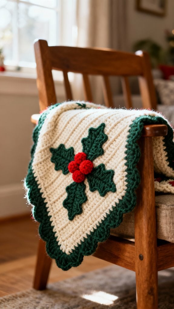 بطانية من الزاوية إلى الزاوية مزينة بنقوش نبات البهشية