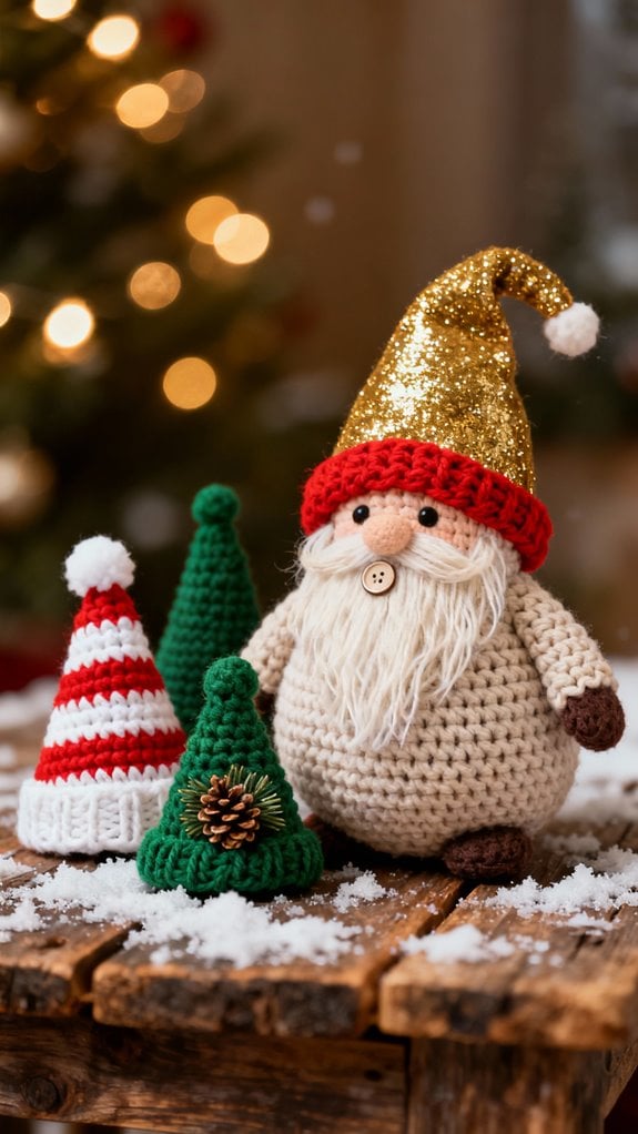 interchangeable holiday gnome hats