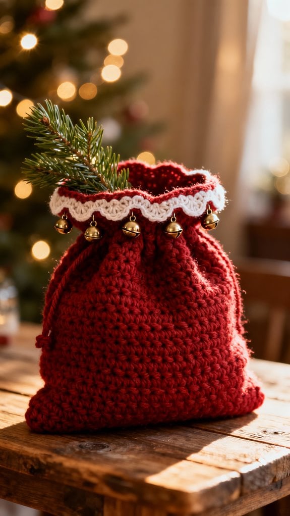 jingle bell gift sack