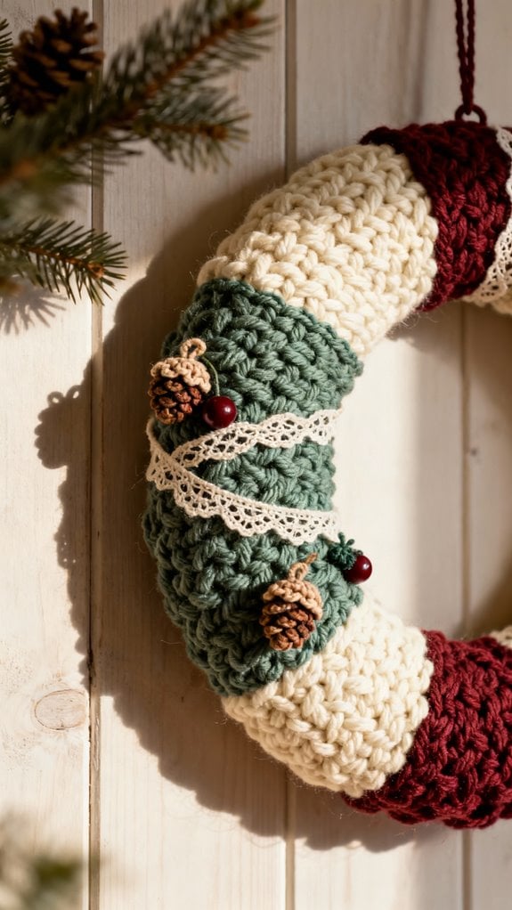 minimalist nordic winter wreath