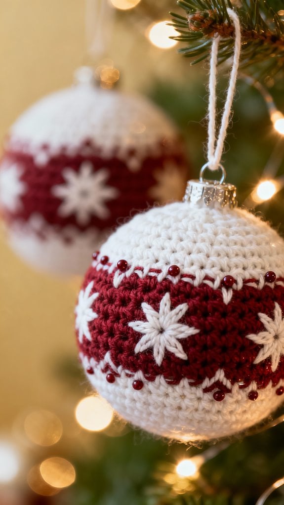 nordic star crochet ornament