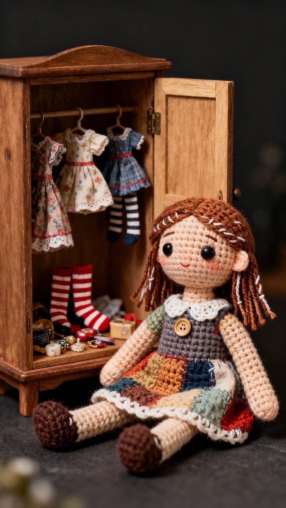 poseable crochet dress up doll