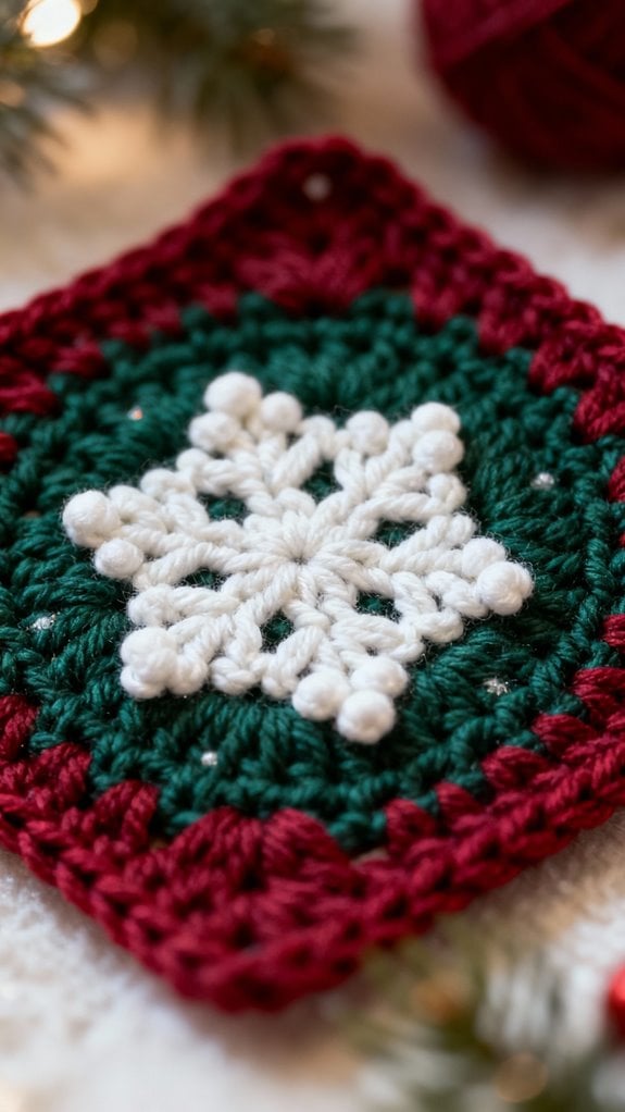 snowflake crochet granny square