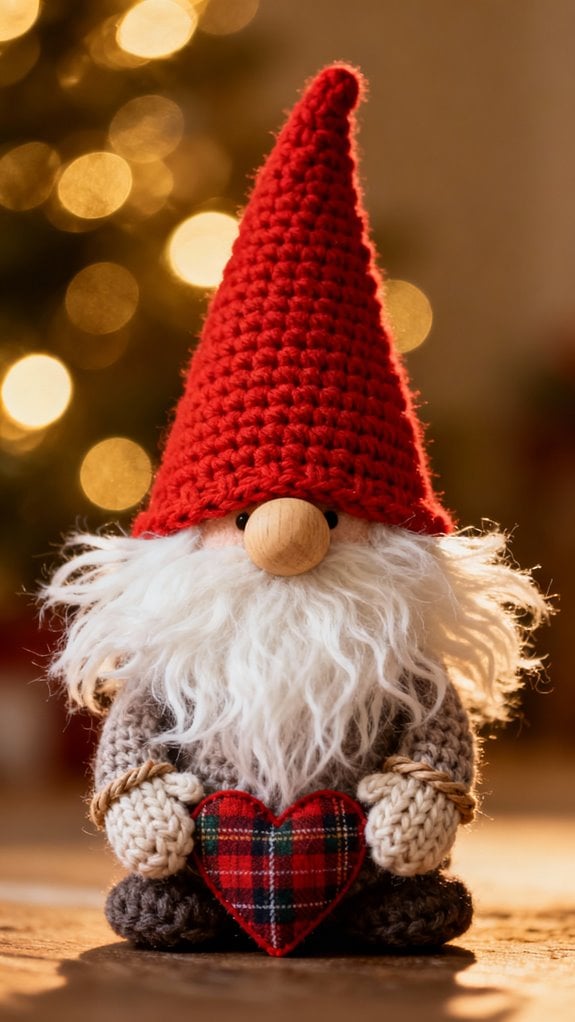 whimsical fuzzy bearded gnome