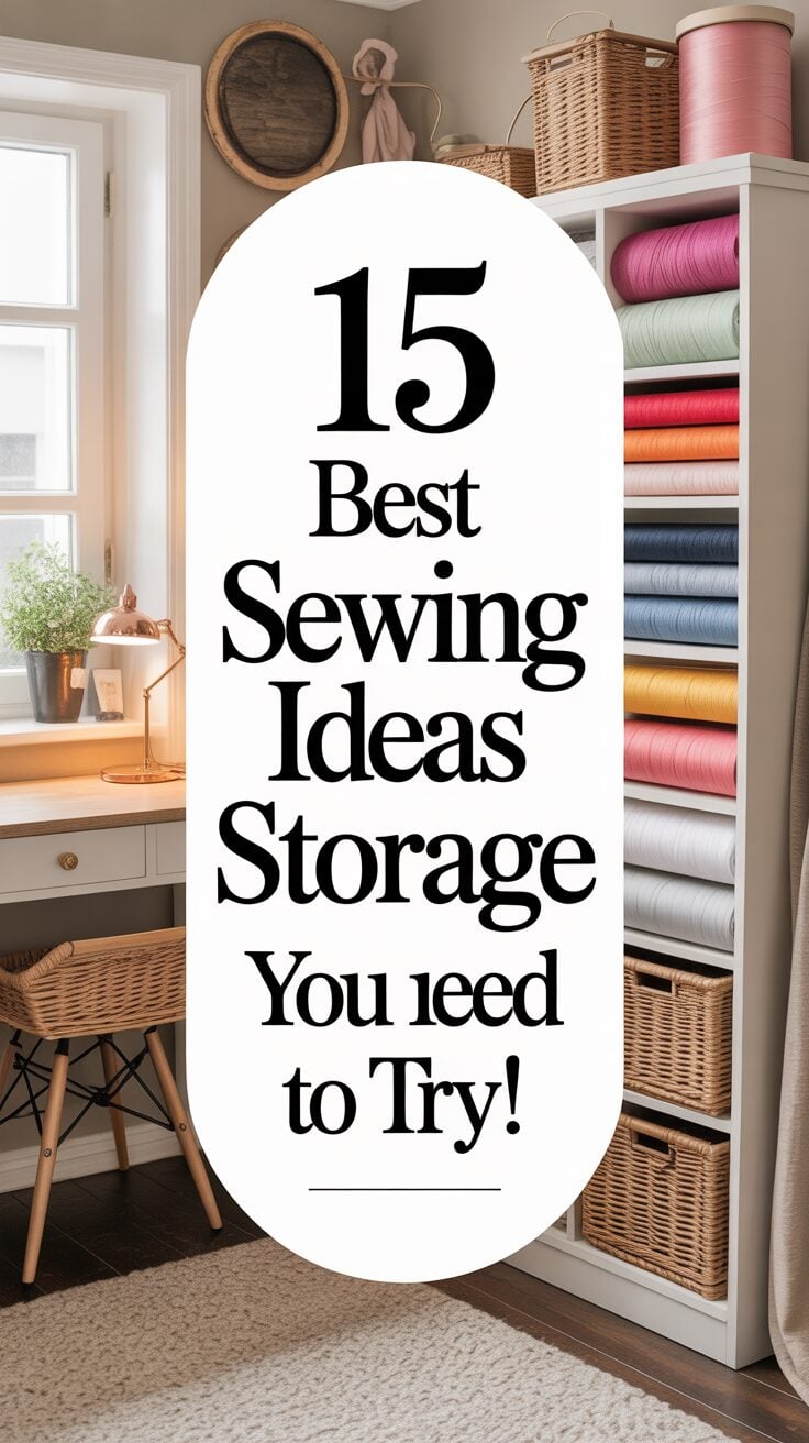 Pinterest pin for 15 Best Sewing Ideas Storage You Need To Try!