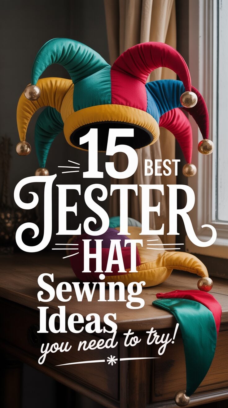 Pinterest pin for 15 Best Jester Hat Sewing Ideas You Need To Try!