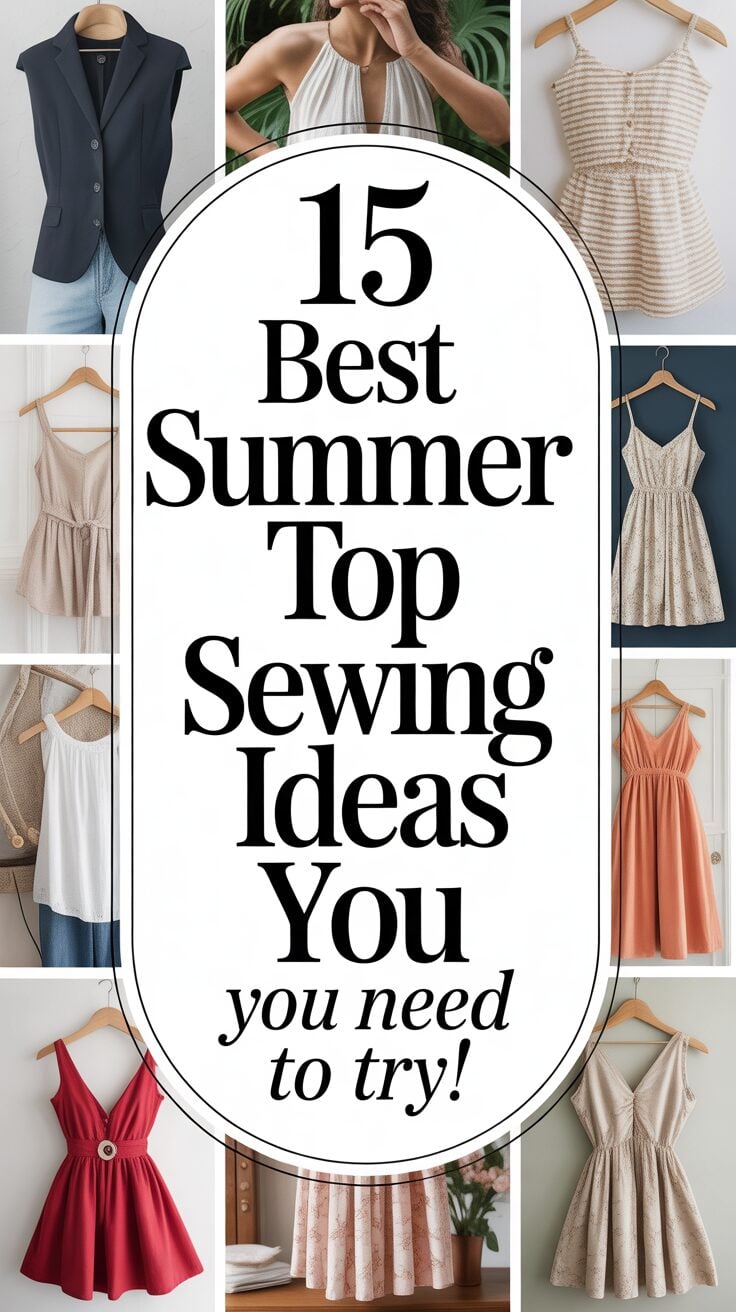 Pinterest pin for 15 Best Summer Top Sewing Ideas You Need To Try!