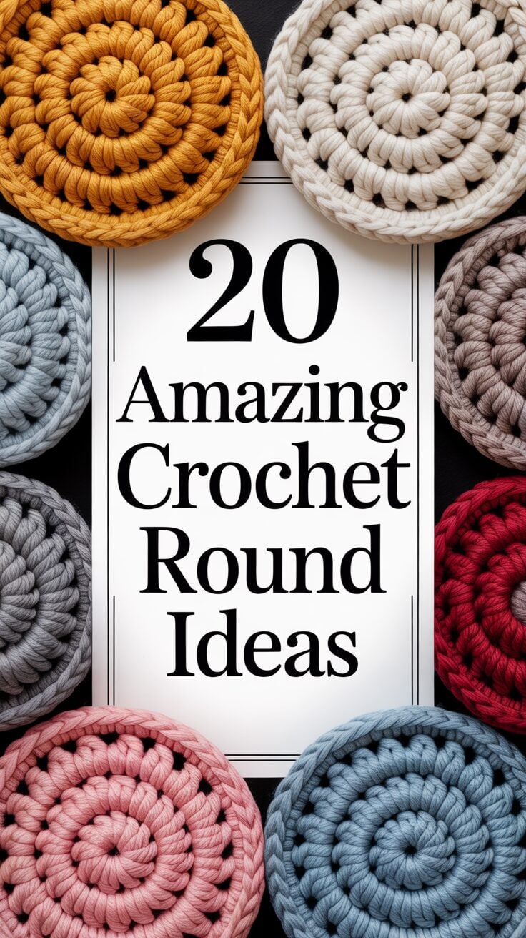 Pinterest pin for 20 Amazing Crochet Round Ideas